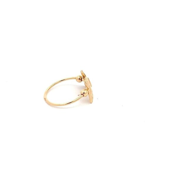 18K Yellow Gold Ring Butterfly  1.40 grams Size 4.5 - Picture 6 of 8